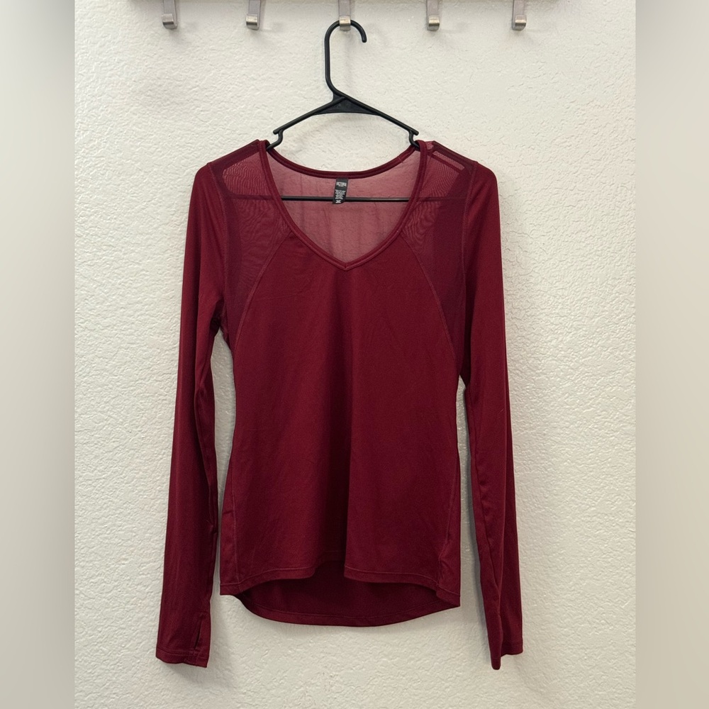 maroon Victoria’s secret mesh athletic top